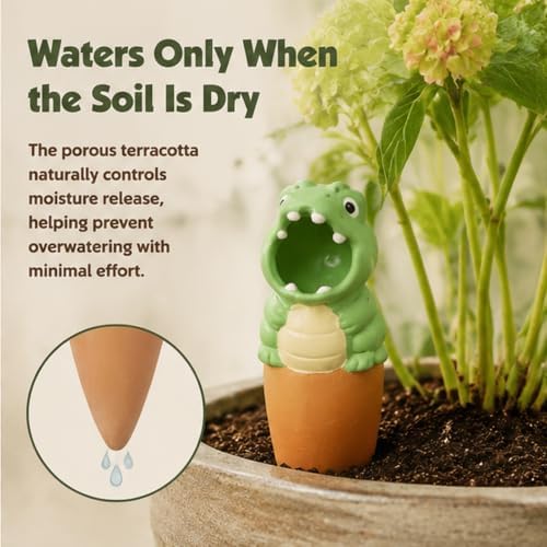 6Pcs Terracotta Animal Self Watering Spikes Indoor Outdoor Potted Plants，18 - Image 3