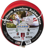 Dramm ColorStorm Premium Rubber Garden Hose – 50 ft Heavy Duty 5/8" Water Hose – Kink Resistant, Crush-Proof Nickel-Plated Couplings – Made in USA - Red by DRAMM
