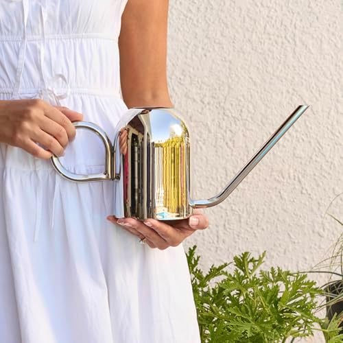 Bloem Crane 1.5L Watering Can, Silver Powder Coated with Novelty Handle and Long Sleek Spout - Image 5