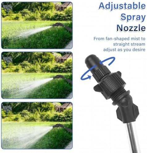 Telescoping Garden Spray Wand, Adjustable Nozzle Aluminum Hose Sprayer - Image 5