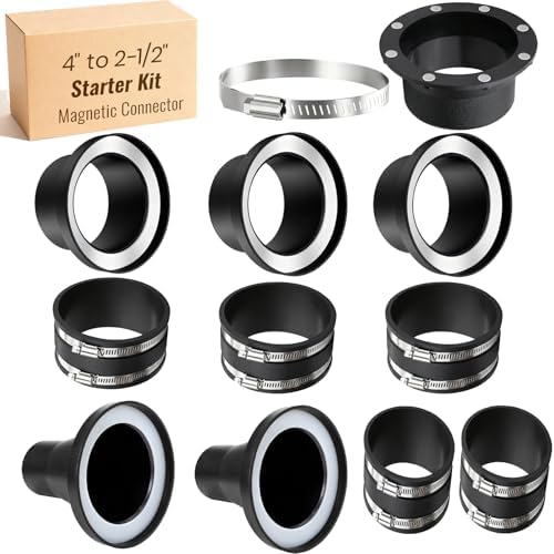 Magnetic Dust Collection Fittings,8 high-strength magnets,One-to-Many Magnetic Starter Kit,1s connect and disconnect—enabling efficient hose transfer between different machines by Pump