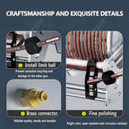 Stainless Steel Hose Reel,Metal Hose Storage Rack 20mHose - Image 3