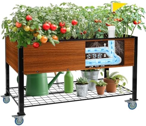 Self-Watering Raised Garden Bed Set with Heavy Duty Wheels - Image 3