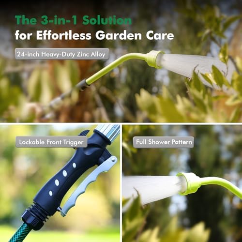 RESTMO Heavy Duty Metal Watering Wand 24 Inches, Water Wand for Garden Hose - Image 2