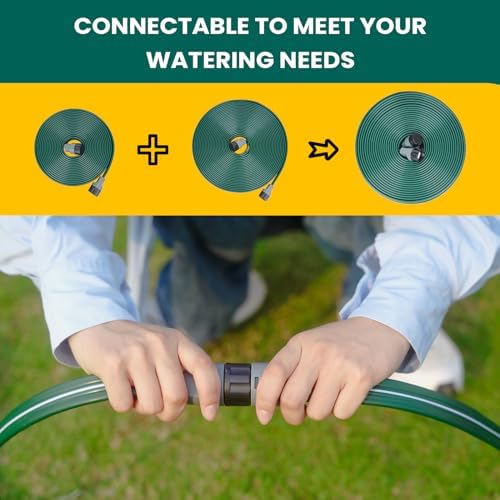 Sprinkler Soaker Hose 25ft 2Pack for Garden Lawn, Watering Pipe with Holes, High-Efficiency Water-Saving Garden Irrigation System, Drip Hose Sprinkler - Image 4