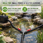 2 Pcs 3 Way Y Pond Hose Connector 1'' to 1 1/2'' with On/Off Taps Pipework Diverter 25/32/38mm (1"/1.25"/1.5") for Pond Pump Fish Tank Filtration Water Exchange Garden Irrigation - Image 5