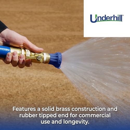 Underhill Precision Cloudburst Garden Water Hose Nozzle, Sprayer, 48 GPM 80 PSI, 3/4-Inch Thread Inlet, Heavy-Duty Brass and Rubber, HN4800 - Image 5
