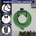 4 Pack Garden Hose Holder Wall Mounted, Heavy Duty Metal Water Hose Hanger - Image 4