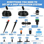 232FT(en) TATA Drip Irrigation System Automatic Garden Irrigation System Kit - Smart Drip & Sprinkler Watering System for Lawns, Flower, Vegetable Gardens -Water-Efficient Quick-Connect Fittings - Image 3
