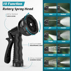 Itsonestep Garden Hose 100ft, Non-Expanding Water Hose Lightweight, Flexible Garden Hose with 10 Function Nozzle, Kink-Free, Sturdy, High-Pressure, Abrasion Resistant Hoses for Yard, Garden (Black) - Image 6