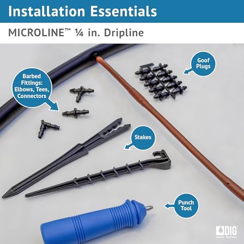 ML-506B ¼” 500’ MICROLINE™ Dripline, 6” Dual Outlet Emitter Spacing, UV-Resistant, Durable Poly Tubing for Garden Irrigation, Flexible, Water-Efficient, Easy Installation, Long-Term Use (Brown) - Image 5