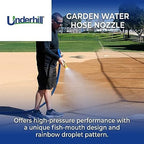 Underhill Precision Rainbow with High Flow Control Valve Garden Water Hose Nozzle, 15 GPM 80 PSI, 3/4-Inch Thread Inlet by 1-Inch, HN1500CV - Image 2