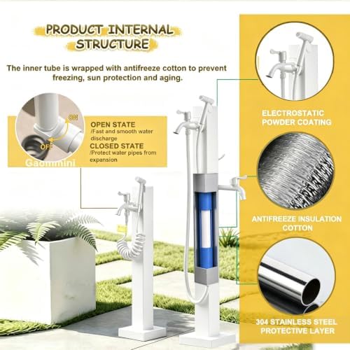 Stainless Steel Water Dispenser Column Water Tap Antifreeze Hose Faucet - Image 3