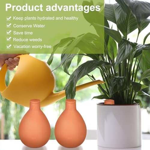 Blushtier 4 Pcs Terracotta Watering Pots Olla Self Watering with Lid 34 oz - Image 3