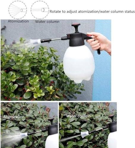 Houseplant Watering Can 2l/0.5 Gallon Capacity Hand-held Spin Spray Pot Portable Mist Nozzle Watering Can Sprayer Bottle Water Gardening Tools, White - Image 5