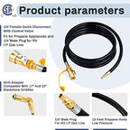 Upgraded 12FT RV Quick Connect Propane Hose for RV to Grill - Image 2