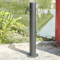 Garden Water Column with Faucet,304 Stainless Steel Vertical Water Column Outdoor Hose Stand ，Landscape Decor Yard Hydrant Fountain ，for Car Washing and Watering by Unknown