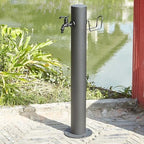 Garden Water Column with Faucet,304 Stainless Steel Vertical Water Column Outdoor Hose Stand ，Landscape Decor Yard Hydrant Fountain ，for Car Washing and Watering by Unknown