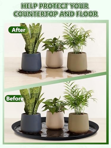 Kalolary 20 Inch Plant Saucer for Potted Plant Silicone Plant Trays - Image 5
