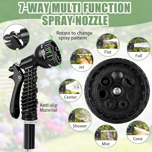 75FT Metal Garden Hose – 304 Stainless Steel Heavy Duty Water Hose with 2 Nozzles, Flexible Kink-Free Dog-Proof Hose for Garden Watering, Car Washing, House Cleaning & Dog Bathing - Image 3