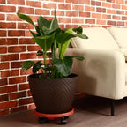 10 Packs Large Plant Caddy with Wheels 13" Rolling Plant Stands Heavy-duty Plastic Plant Roller Base Pot Movers Plant Saucer on Wheels Indoor Outdoor Plant Dolly with Casters Planter Tray Rust Red - Image 7