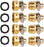 23GB corro*/sion Aluminum Garden Hose Repair Connectors Suitable for 3/4 Inch Hoses with Stainless Steel Clamps 4pcs - Image 5