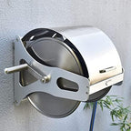 Irrigation Tools,Portable Garden Hose Reel Set, Stainless Steel Garden Hose Reel, Reinforced Garden Watering Pipe Cart for Patio, Deck, Yard, Garden, Home, Driveway,Rack+2mHose - Image 6