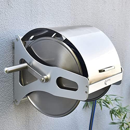 Irrigation Tools,Portable Garden Hose Reel Set, Stainless Steel Garden Hose Reel, Reinforced Garden Watering Pipe Cart for Patio, Deck, Yard, Garden, Home, Driveway,Rack+15mHose - Image 6