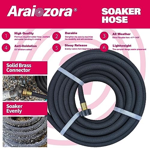 Soaker Hose 25FT 5/8 Inch, Heavy Duty Leakproof Drip Irrigation Hose for Deep Watering Garden, Flower Beds & Landscaping - Image 3