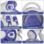 Retractable Garden Hose Reel 1/2 Inch x 50 FT | Heavy Duty Rewind Wall Mount Hose Holder with 10-Pattern Spray Nozzle for Garden Watering, Car & Boat Washing, Pet Cleaning - Image 7