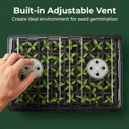 Gardzen 10-Set Garden Propagator Set, Seed Tray Kits with 400-Cell, Seed Starter Tray with Dome and Base 15" x 9" (40-Cell Per Tray) - Image 3