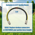 G-Sunny Solid Brass 5/8-Inch Garden Hose Repair Kit, Heavy-Duty Male and Female Replacement Ends Coupler, Leak-Proof Hose Mender and Connector Fittings (5/8"Garden Hose Repair Fitting 2Set) - Image 5