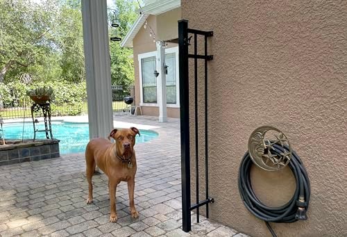 Zeckos Garden Hose Holder Moon Face Stars 12 Inch Cast Iron Bronze - Image 2