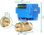 U.S. Solid Motorized Ball Valve- 1/2" Brass Ball Valve with Full Port, 9-24V AC/DC and 2 Wire Auto Return Setup, Normally Open - Image 3