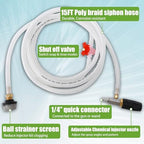 FIXFANS Pressure Washer Long Range Nozzle Kit 4-4.5GPM with 15FT Braid Hose - Image 6