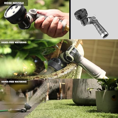 RESTMO Heavy Duty Garden Hose Nozzle, Multi-Angle Hose Spray Nozzle - Image 2