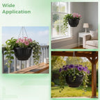 4 Pack Hanging Planters, 9.3 Inch Self Watering Pots for Indoor Plants - Image 5
