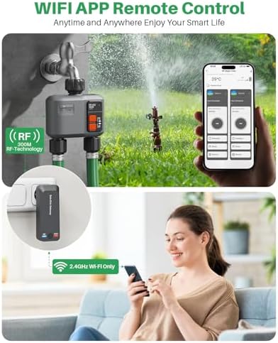WiFi Sprinkler Timer 2 Zone, 984ft Range Smart Water Timer for Garden Hose - Image 2