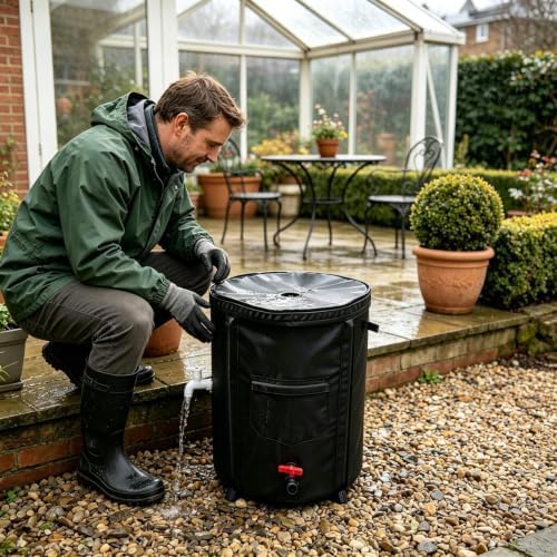 Collapssible Rain Barrel, 50L Water Storage Containers - Image 2