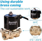 Waterproof Brass Electric Solenoid Valve 1/2" 24V DC Brass Normally Closed - Compatible with Water, Air, Diesel, Gas - Replaceable VITON Seal - Compact Direct Acting - Image 5