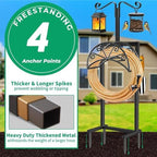 TomCare Garden Hose Holder, Heavy Duty Stand for 160FT Hose with 4 Spikes - Image 5