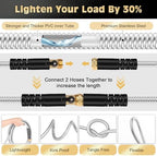Metal Garden Hose 50FT Stainless Steel Heavy Duty Flexible Lightweight Water Hoses Pipe with 10-Function Spray Nozzle and 3/4" Solid Brass Fittings No Kink Durable for Outdoor Yard & Lawn - Image 3
