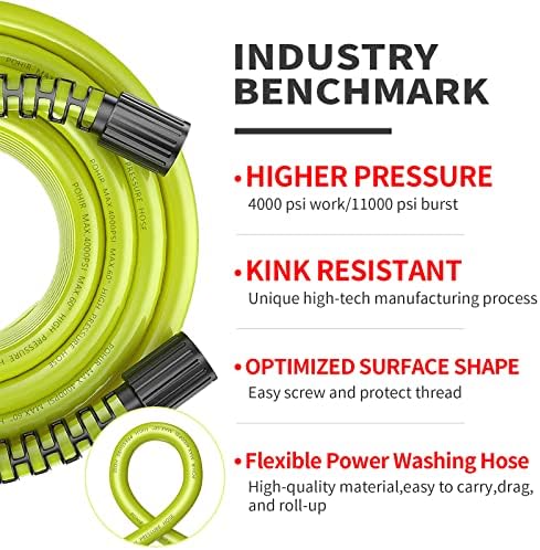 Pressure Washer Gun and Hose 3600 PSI, 3/8" Quick Connect - Image 3