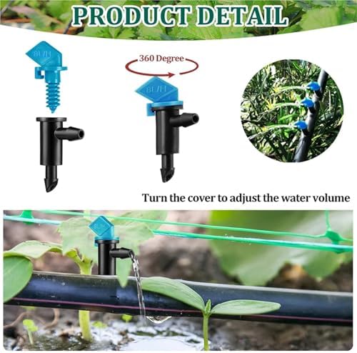 Drip Emitter 150 Pieces Irrigation Drip Emitter Garden Flag Dripper Trees and Shrubs(ColorC) - Image 3