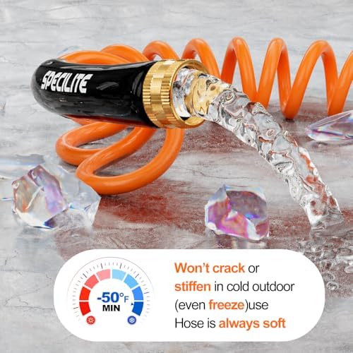 SPECILITE Hot/Cold Garden Water Coil Hose 50 ft x 1/2", -50°F to 190°F - Image 3