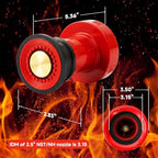2‑1/2" x 50 ft Single Jacket Fire Hose with NST/NH Brass Couplings & Spray Nozzle, 750 PSI Burst, Commercial Grade - Image 5