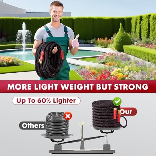 PANYEE 50FT Garden Hose, Flexible Water Hose,Leak Proof hose with 10 Functions Sprayer, Durable, Anti-Kink - Image 4