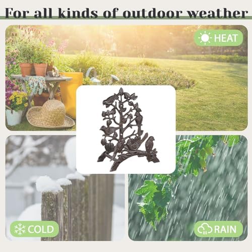 Garden Hose Holder Cast Iron Heavy Duty Wall Mounted Water Hose Holder - Image 4