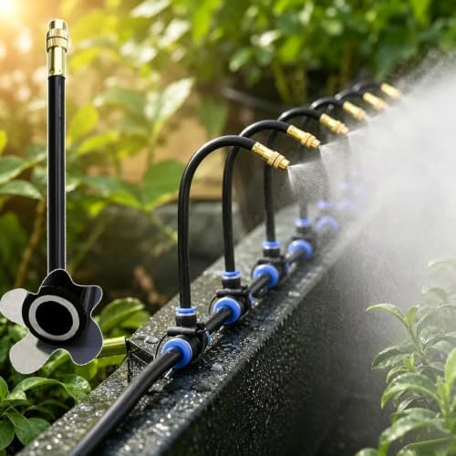 Adjustable Drip Irrigation Kit for Garden Watering, 5/16" Fast-Lock Tubing by Unknown