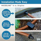 DIG ML-109B ¼” 100’ MICROLINE™ Dripline, 9” Dual Outlet Emitter Spacing, UV-Resistant Tubing for Efficient Irrigation | Ideal for Raised Beds, Gardens | Flexible, Durable, Easy Installation (Brown) - Image 4